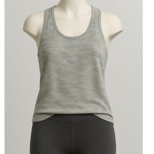Danskin Now Women’s Size Small Petite Gray Camo Racerback Active Tank Top